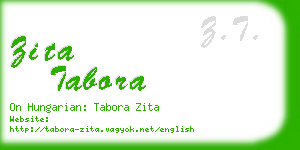 zita tabora business card